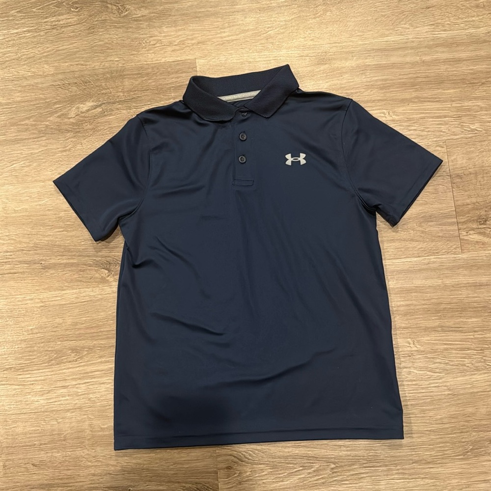 Boys Under Armour Polo - Navy - Youth Medium (YMD/JM/M)